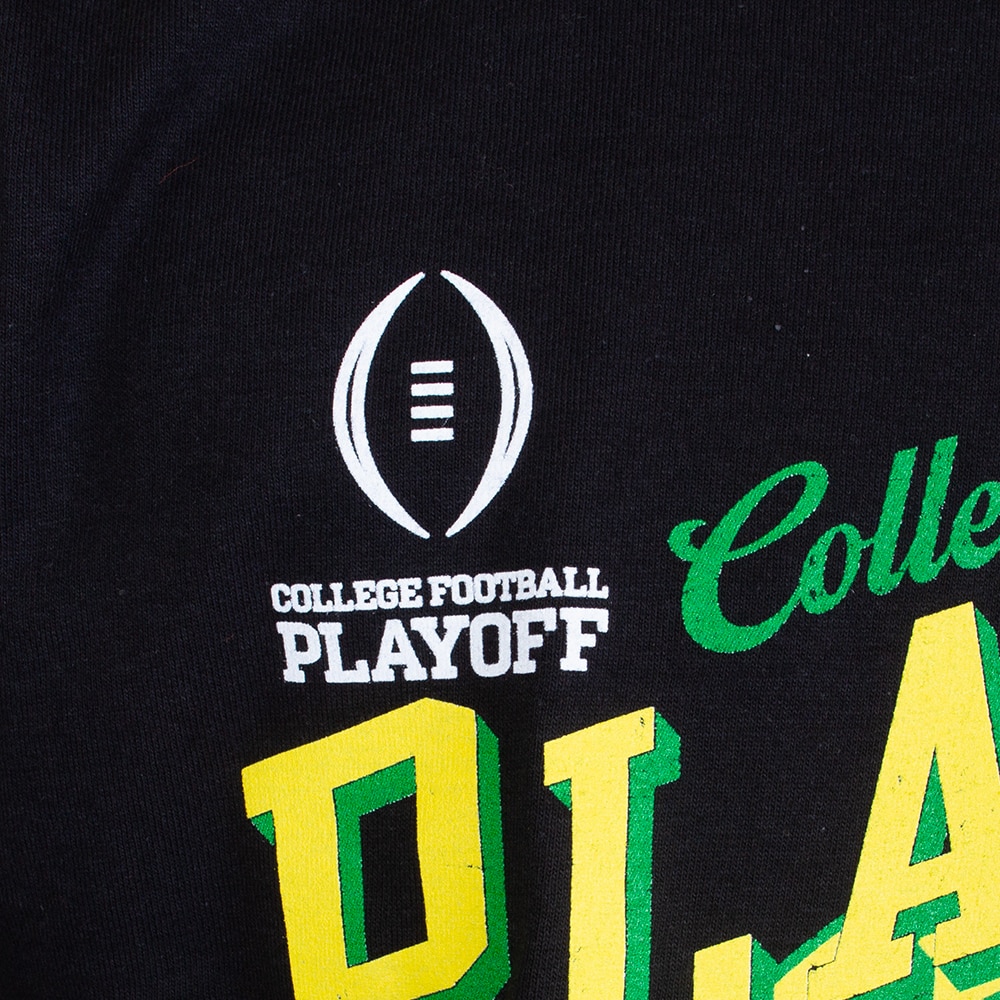 Playoffs, Blue 84, Black, Crew Neck, Cotton, Men, Unisex, Football, Mill dyed, Postseason, 2024, Interlocking UO, T-Shirt, 915210